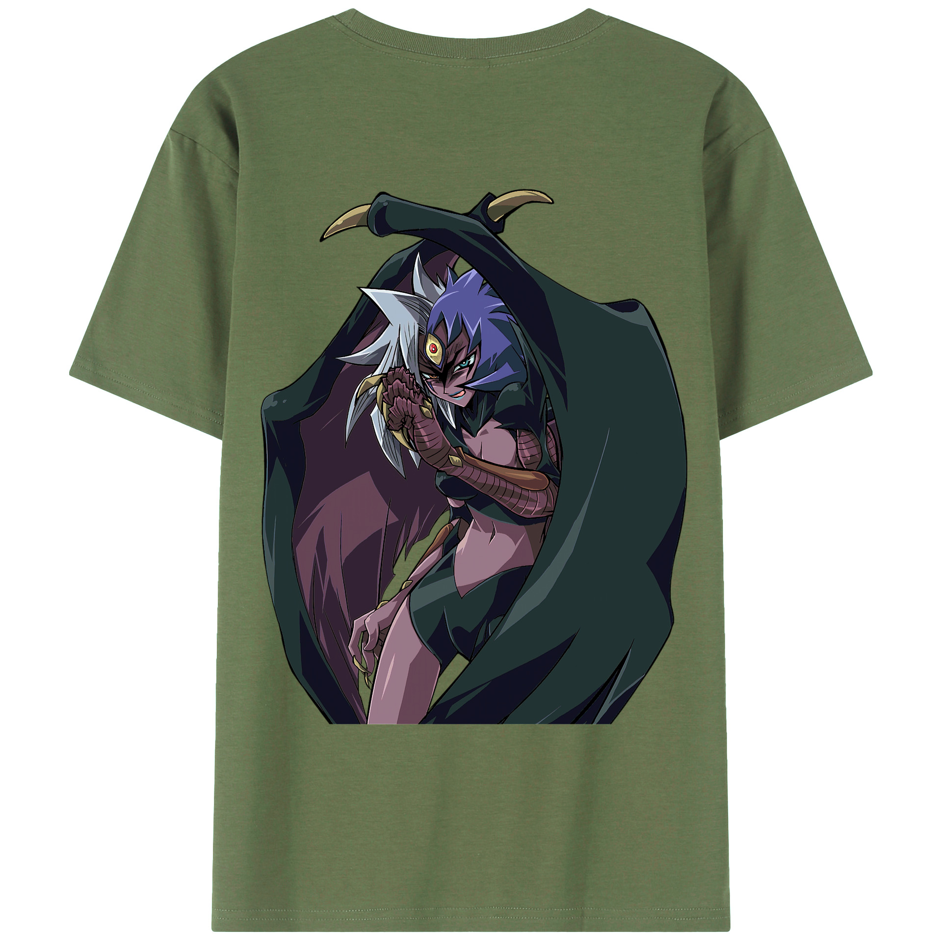 （画像用） 遊☆戯☆王 Yu-Gi-Oh! 綿100％ メンズ半袖Tシャツ（バックプリント） 通気性